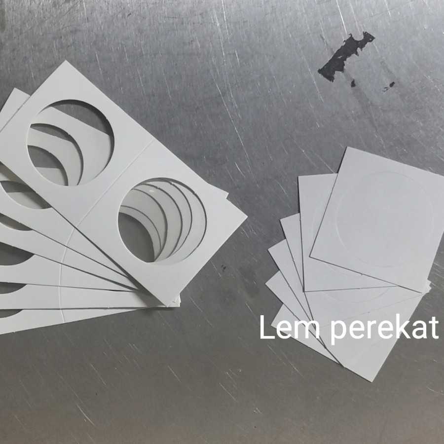 Pelindung koin coin holder karton + lem perekat 23 mm bijian eceran