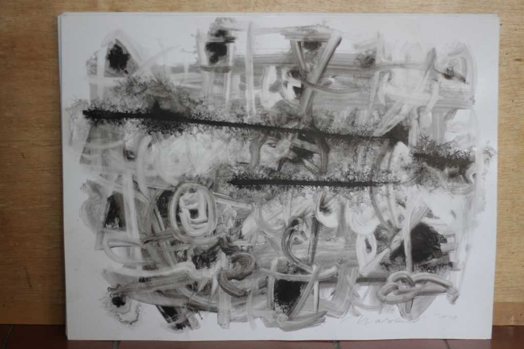 Lukisan tinta diatas kertas ( Horizontal )