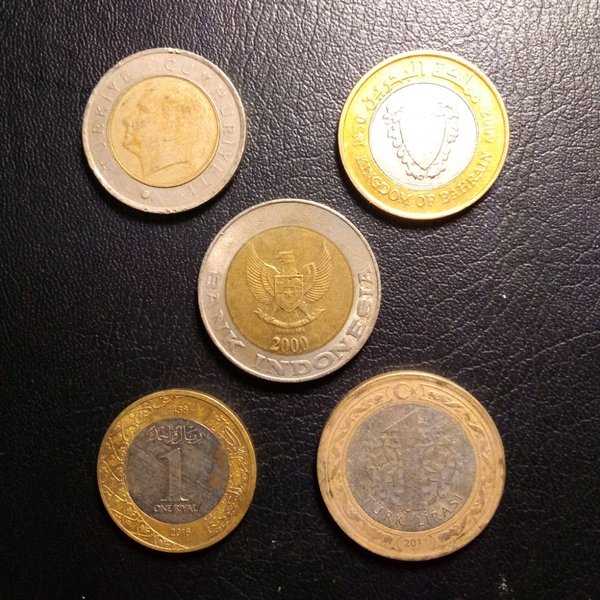 A3685 Lot 5 Keping Set Koin Bimetal Sesuai gambar ready