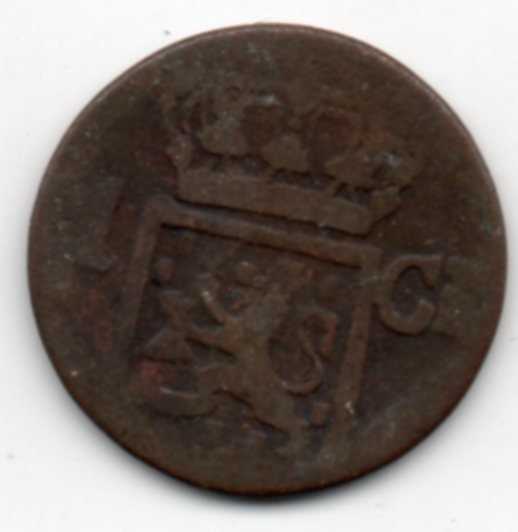 Koin Kuno Nederlands indies 1 Cent Tahun 1839 Bekas Sesuai Gambar