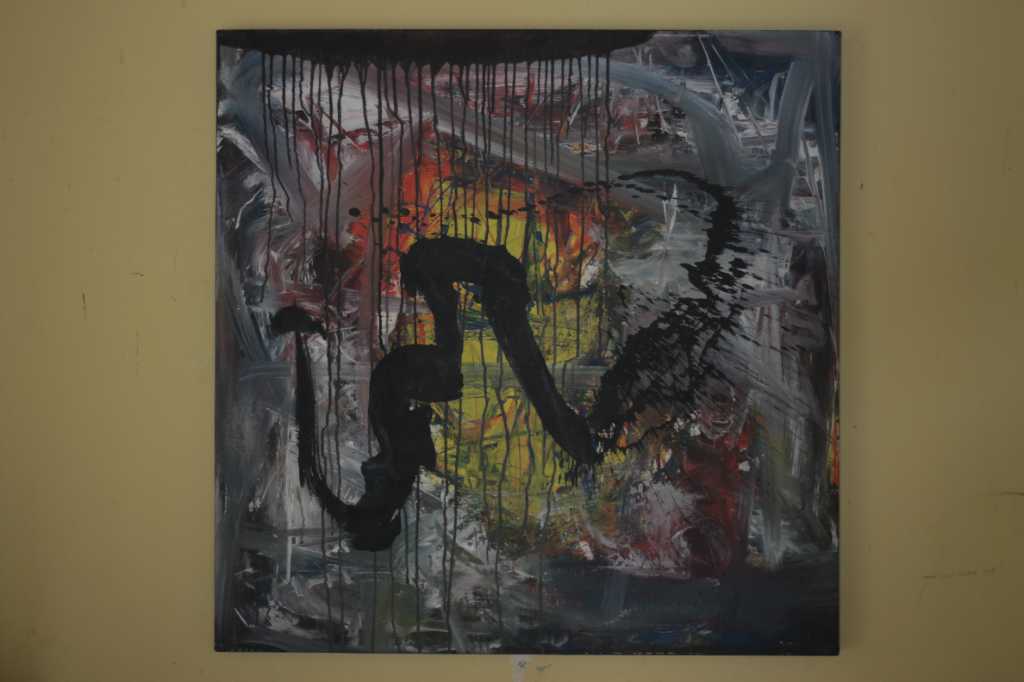 Lukisan Akrilik di atas kanvas ( Laku Berliku )