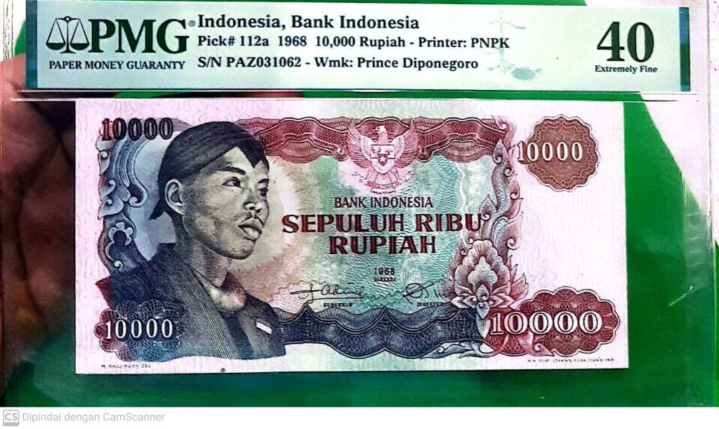 Uang Kuno Bank Indonesia Pangeran Diponegoro Rp 10.000