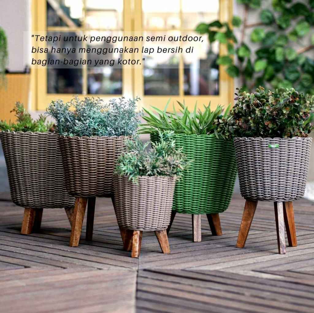 Pot Rotan Vintage Modern [ A006 ] By Mantera