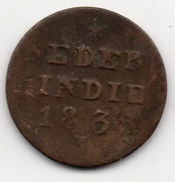 A1374 Nederlands Indies 1 Cent Tahun 1838 Bekas Sesuai Gambar
