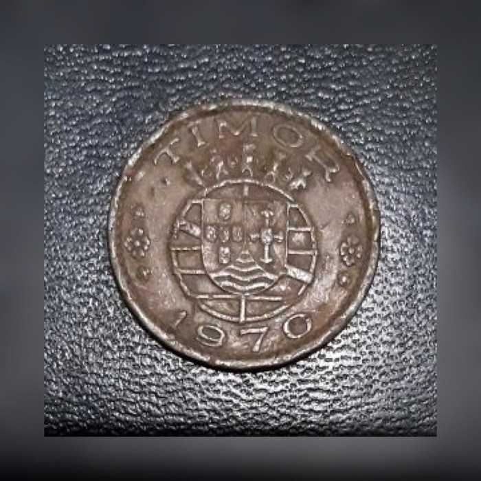 Timor , Portuguese - 1 Escudo 1970 : Koin / Asing / Kuno