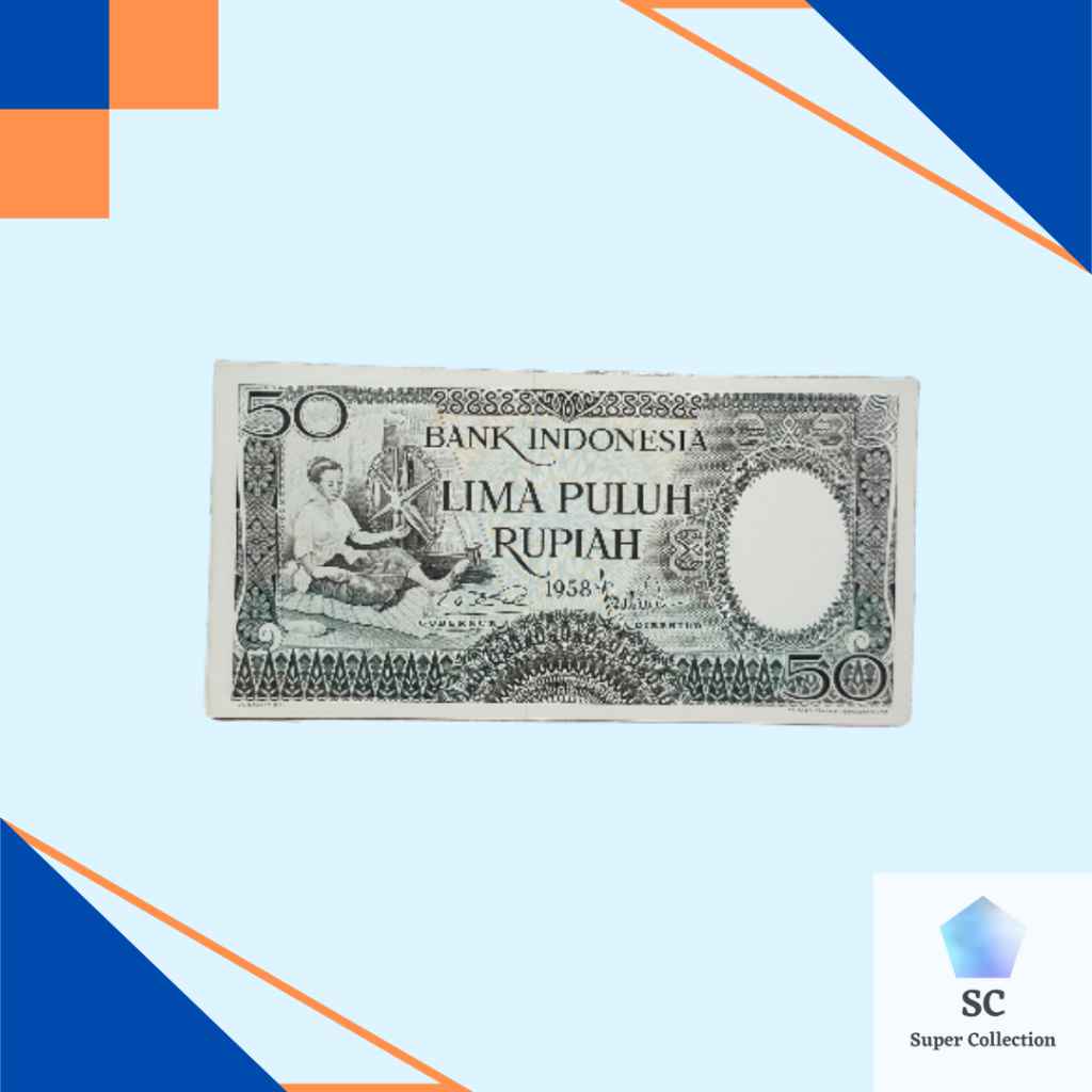 [PA8] Uang Kuno Indonesia 50 Rupiah Seri Pekerja I Urut 5 Lembar