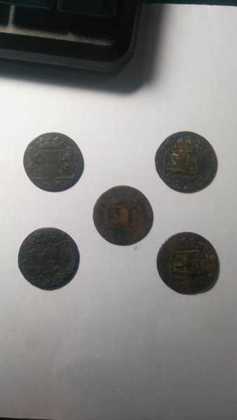 A 1616 5 keping Koin VOC Kondisi sesuai gambar