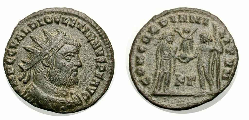 284 AD Diocletian Jupiter Victory High Grade