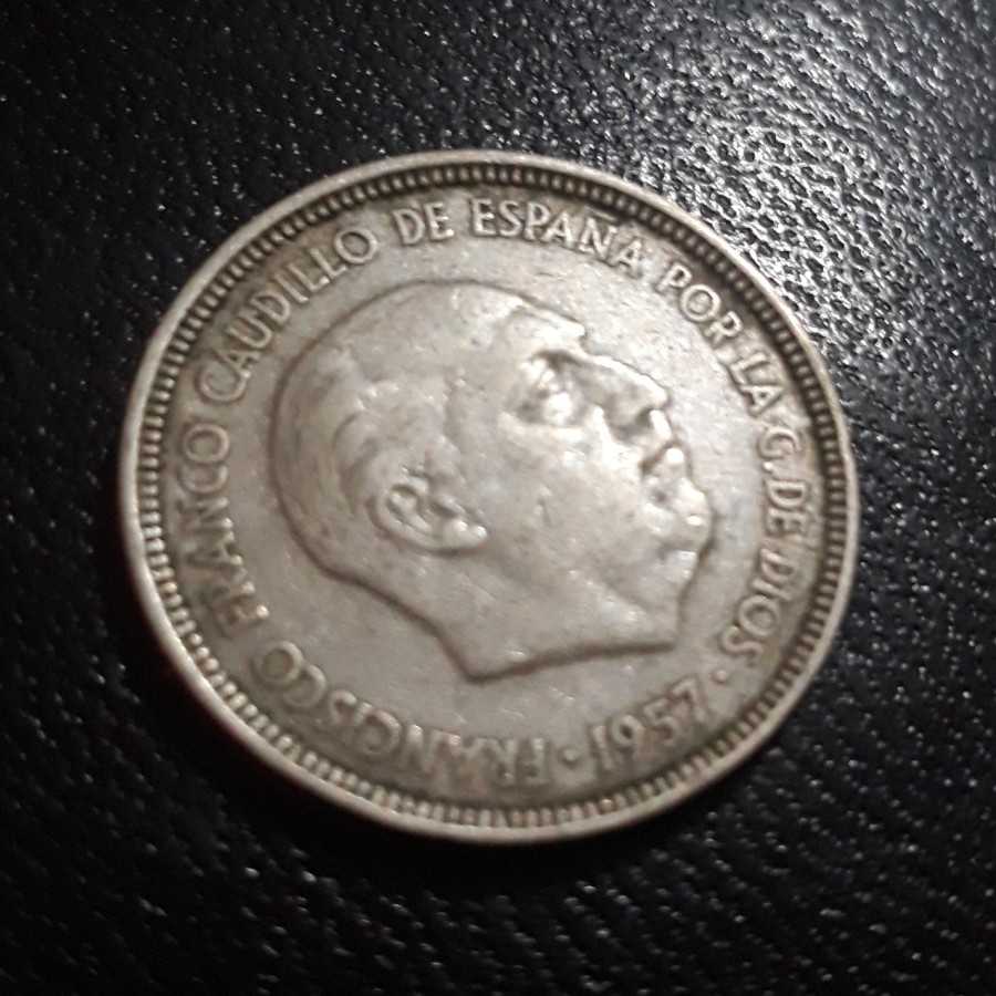 Spanyol ( Spain ) - 5 Pesetas 1957 ( 59 ) : Koin / Asing / Kuno