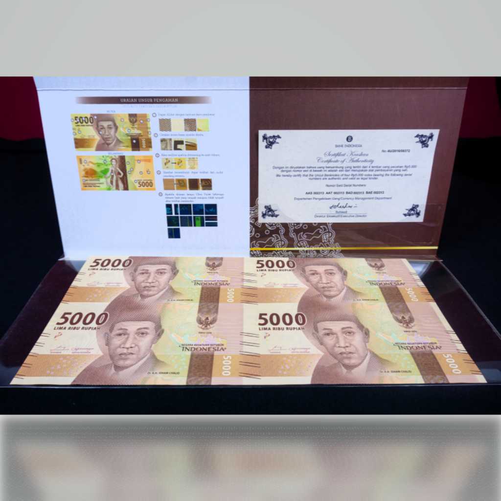 Uang Sambung 5000 Rupiah Empat Lembar