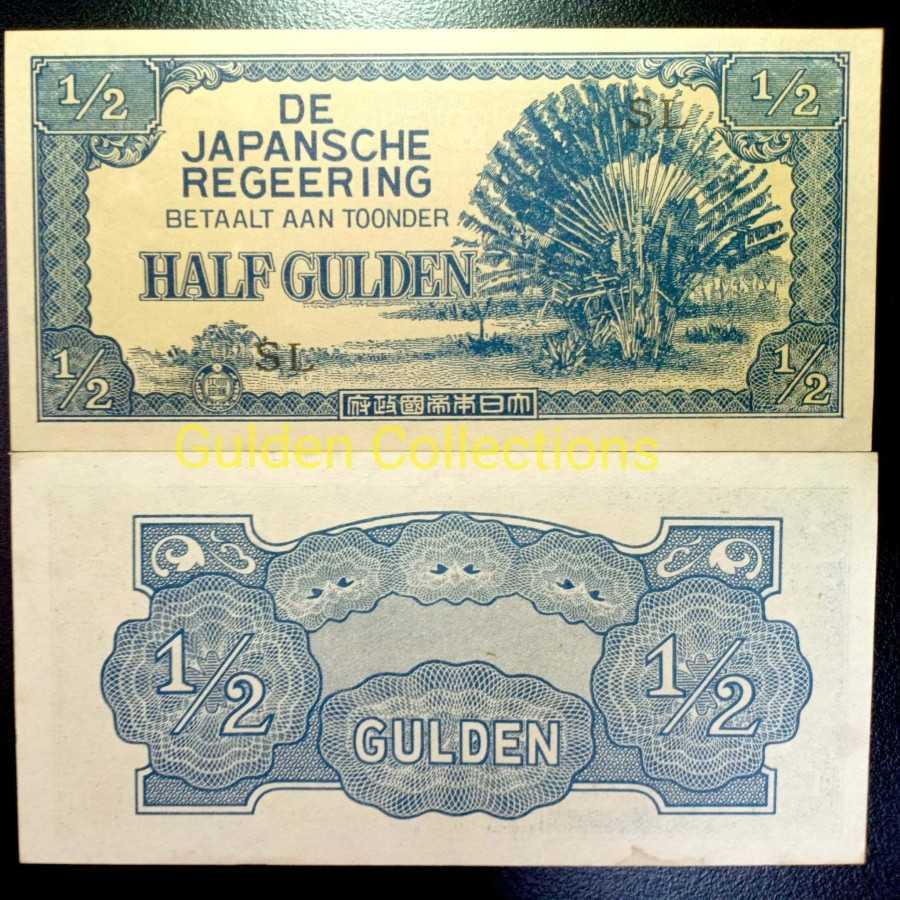 Uang Kuno 1/2 Gulden Japansche Regeering UNC
