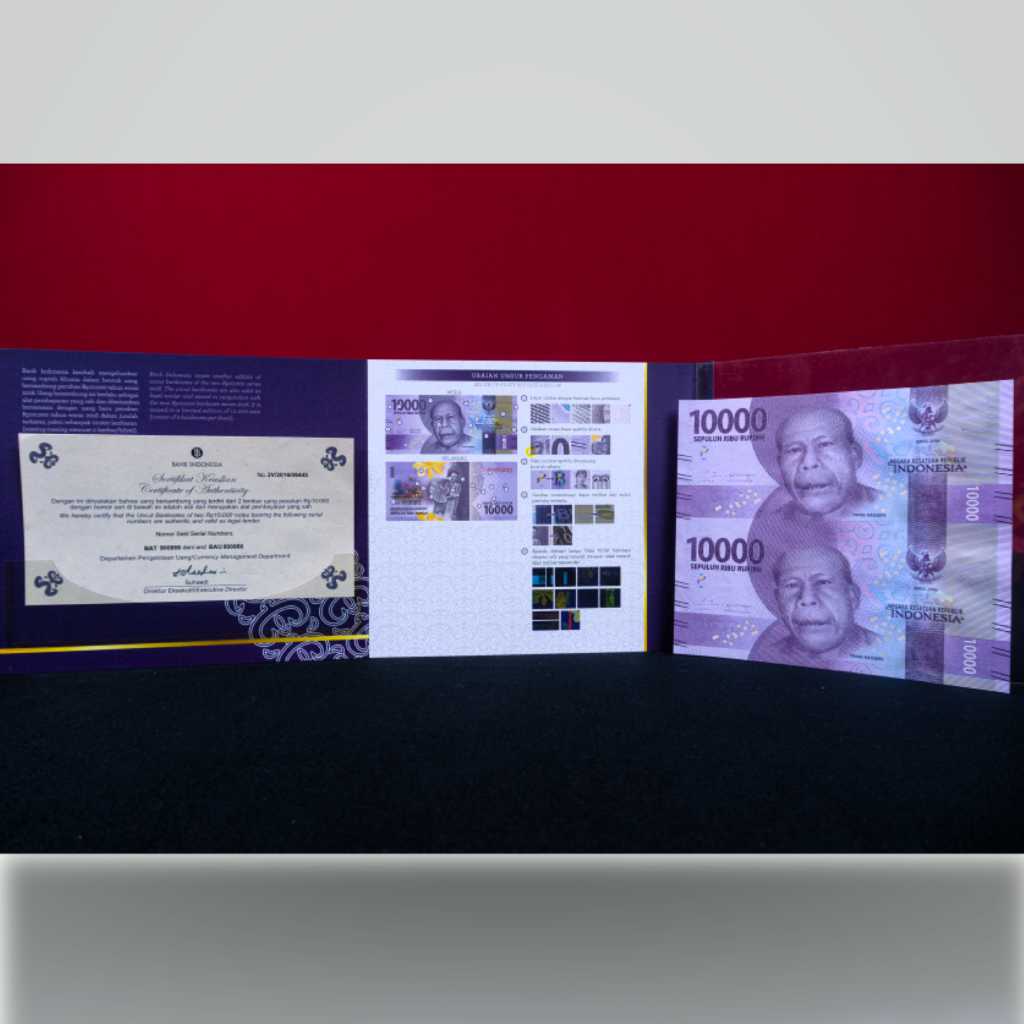 Uang Sambung 10000 Rupiah Dua Lembar