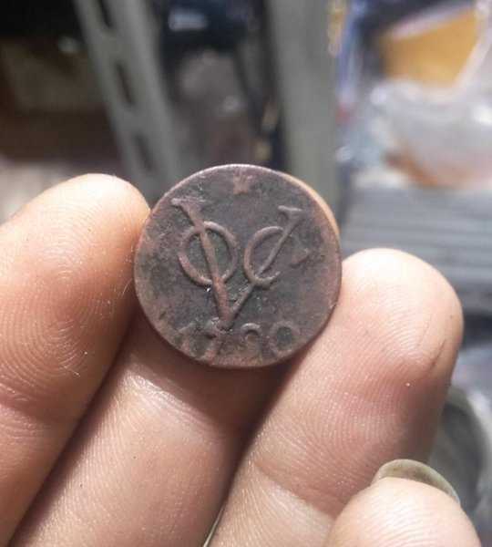 A 2120 Koin Kuno Voc Ultrech 1 Doit Tahun 1790 Bekas Pakai Kondisi Sesuai Gambar