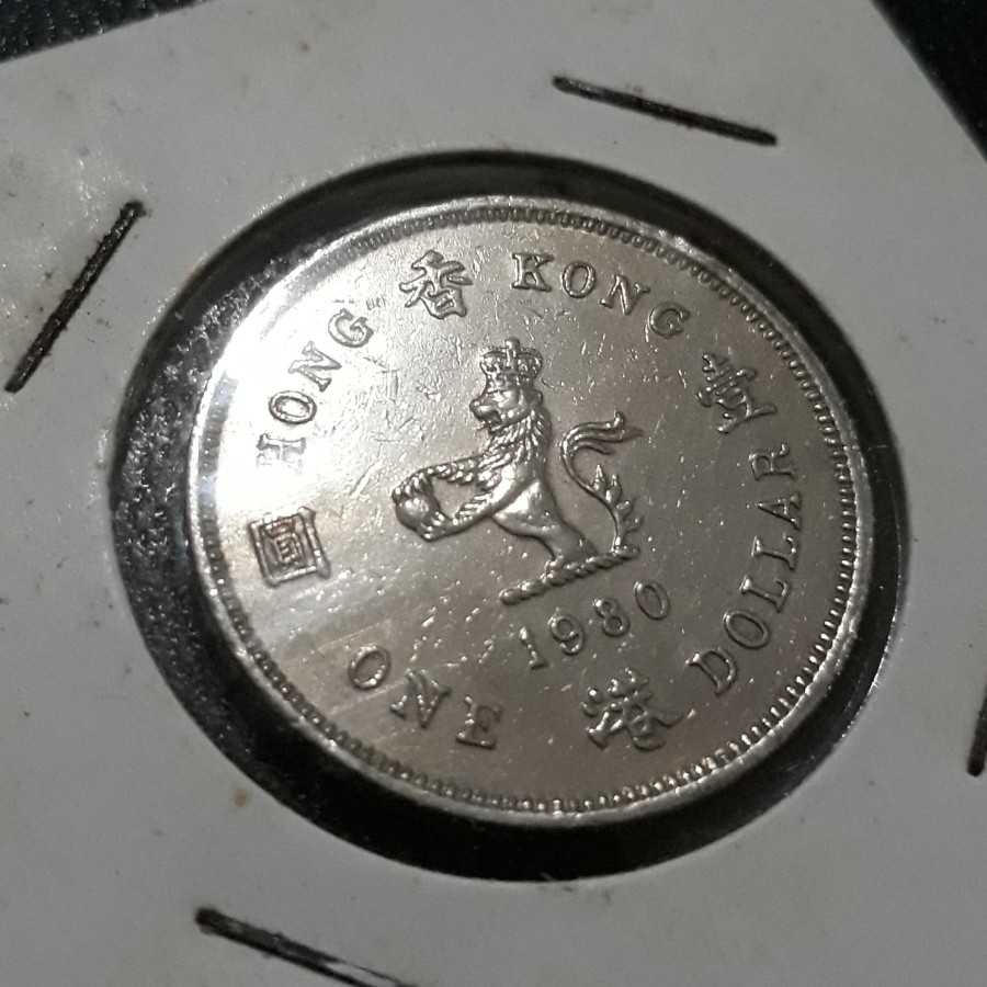 Hong Kong - 1 Dollar 1980 : Koin / Asing / Uang Kuno