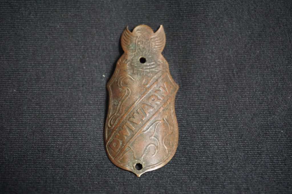 Emblem Plat Sepeda Ontel Merk Dwiwarna