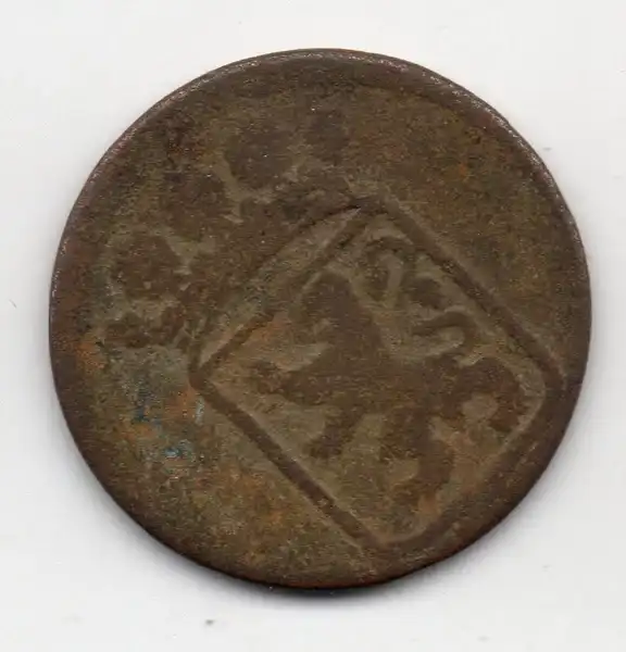 A1371 VOC Duit Tahun 1737 Provinsi Holland Bekas Sesuai Gambar