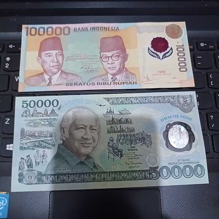 set uang kuno polymer gress