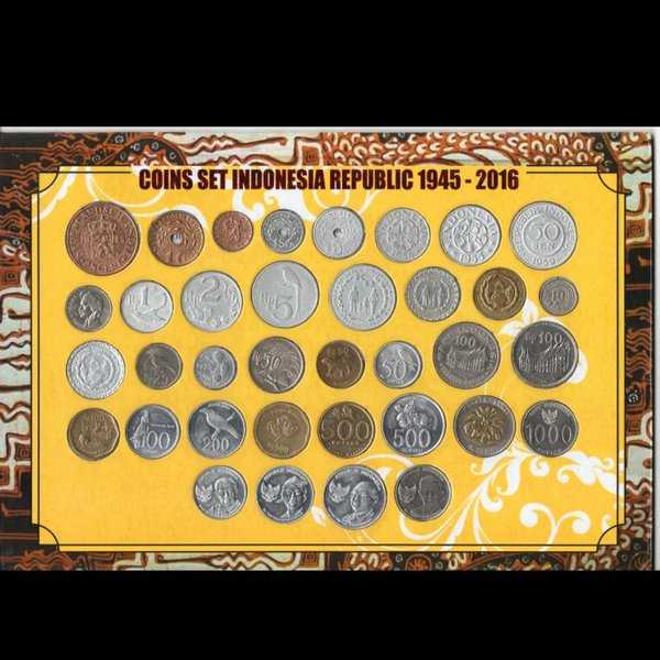 Tk 001 set koin Kuno indonesia dalam folder isi 36 keping Asli Ready