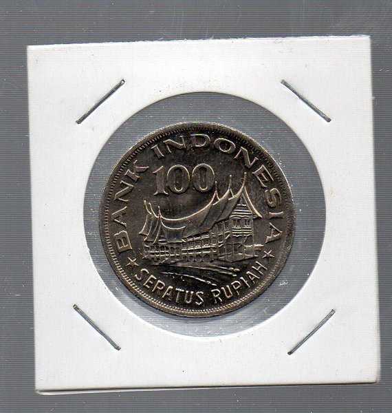 X58 Indonesia 100 Rupiah Tahun 1978 1 Keping Kondisi baru belum Terpakai Layak koleksi