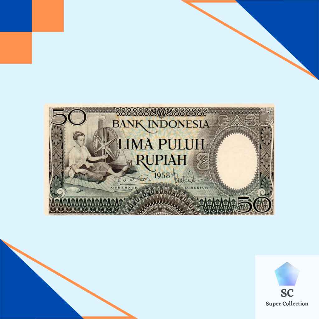 [PA2] Uang Kuno Indonesia 50 Rupiah Seri Pekerja I Urut 9 Lembar