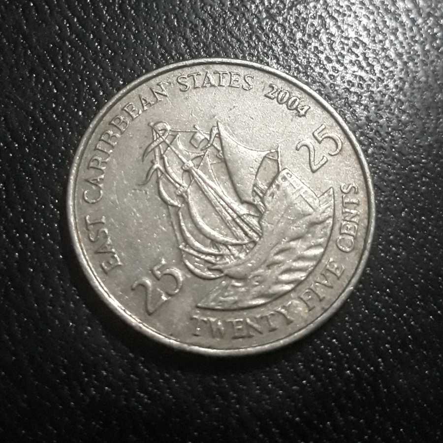 East Caribbean States - 25 Cents 2004 : Koin / Asing / Kuno