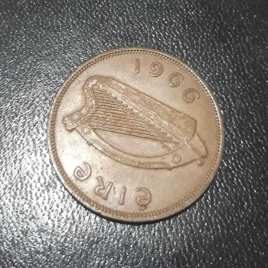 Irlandia ( Ireland Rep. ) - 1 Penny 1966 : Koin / Asing / Kuno