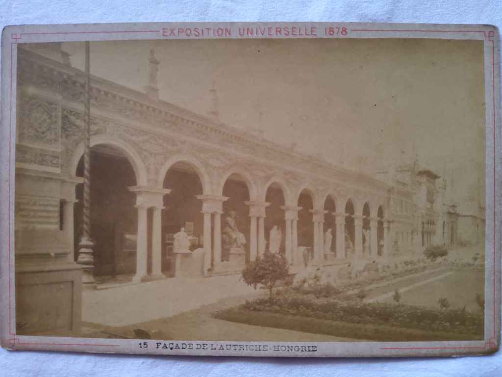 Foto Antik / Foto Kuno ; estimasi tahun 1870-an; ukuran 11cm x 16,5cm "FACADE DE L'AUTRICHE HONGRIE"