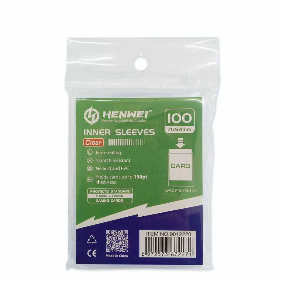 HENWEI plastik pelindung kartu 130pt card slevees clear 71 x 94 mm