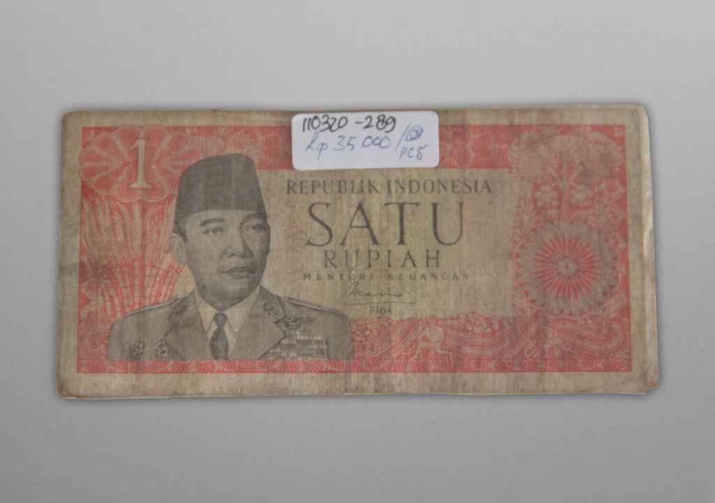 Uang Bank Indonesia 1 Rupiah tahun 1964 (Soekarno)