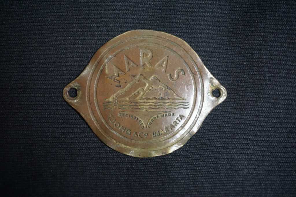 Emblem Plat Sepeda Ontel Merk Maras