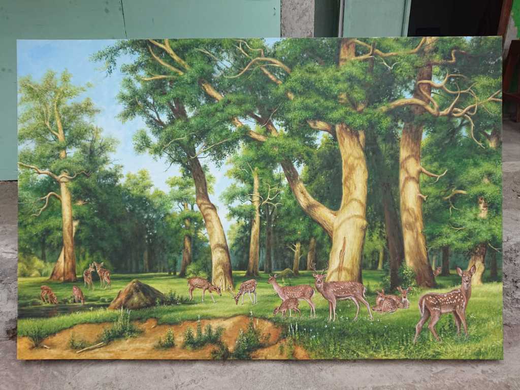 Lukisan kawanan rusa