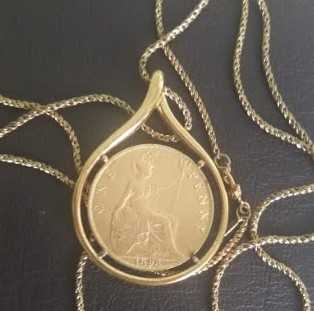 LIONTIN KUNO 1898 RATU VICTORIA - ONE PENNY