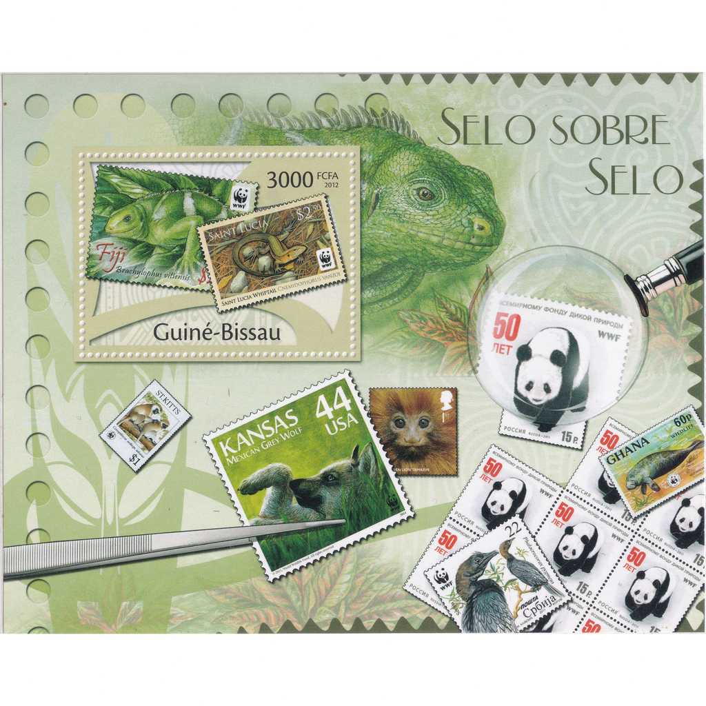 Prangko Guinea Bissau 2012 - WWF - Stamps on Stamps