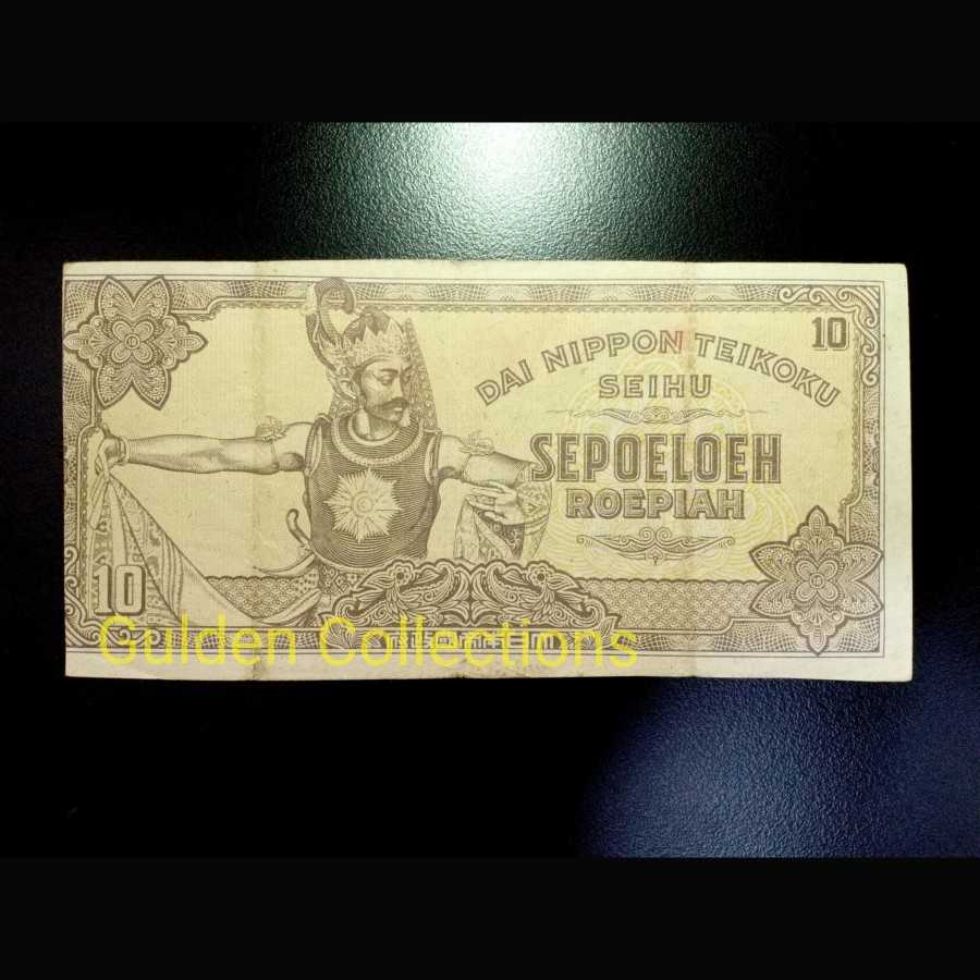 Uang Kuno 10 Rupiah 1943 Gatot Kaca Proof Penjajahan Jepang Dai Nippon