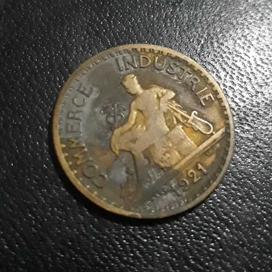 Perancis ( France ) - 1 Franc 1921 : Koin / Asing / Kuno