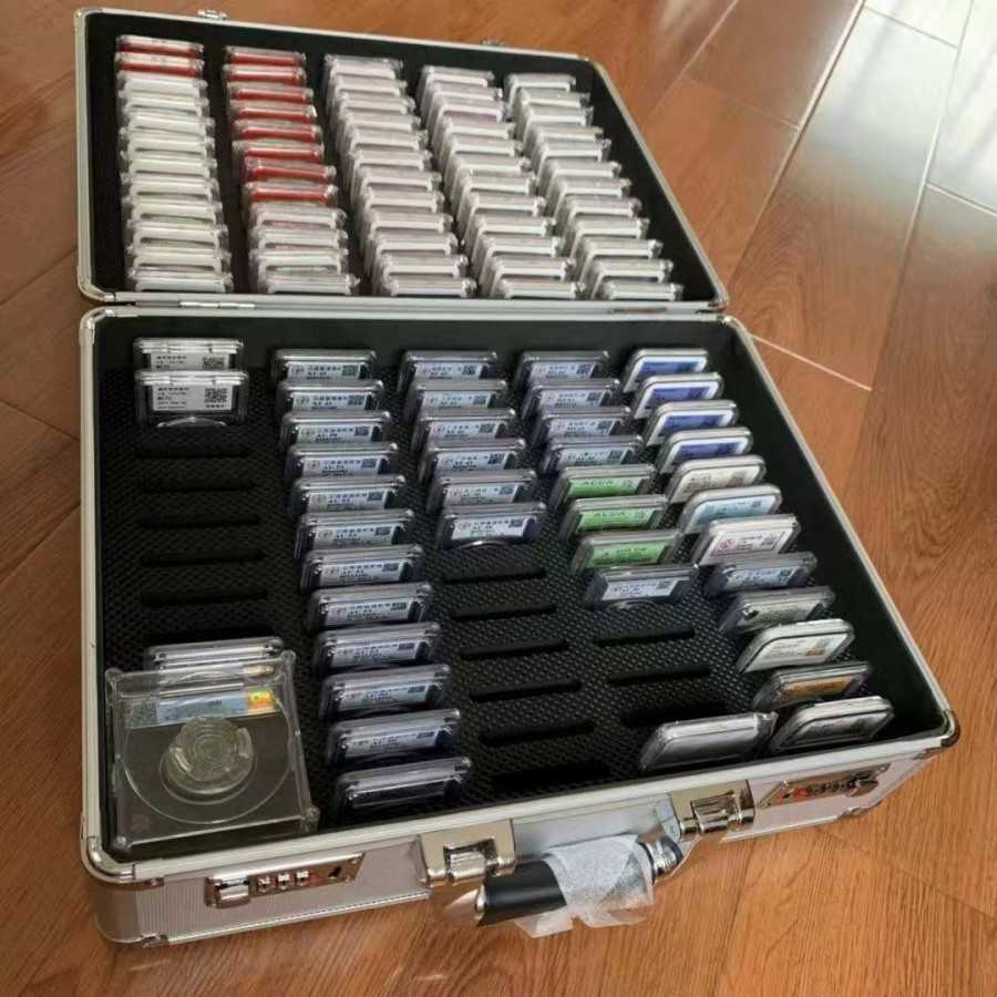 Tas koper penyimpan slab koin jumbo 120 slab coin kosongan