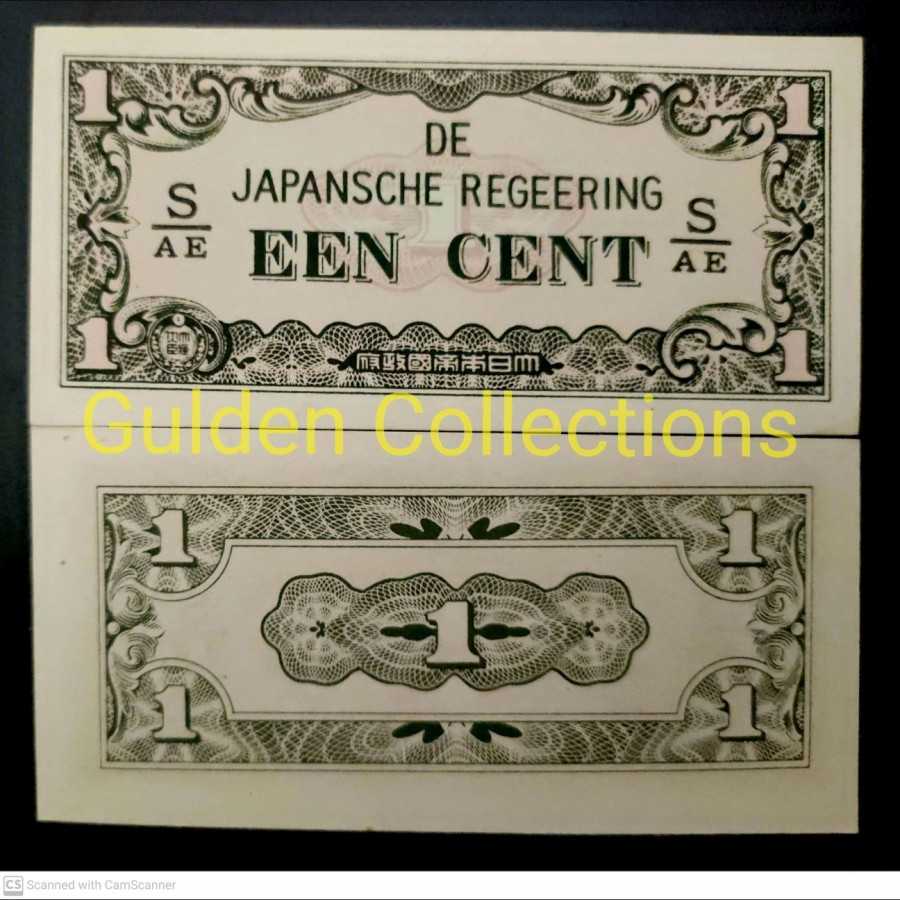 Uang Kuno jaman Penjajahan Jepang Japansche Regeering 1 Cent UNC