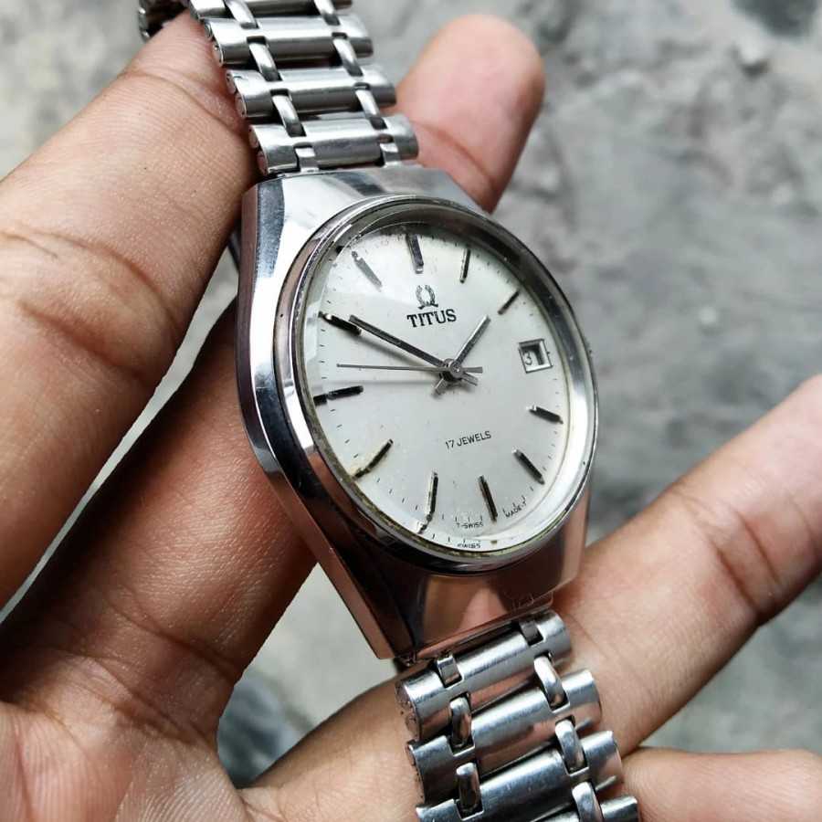 JAM TANGAN TITUS 17 JEWELS MANUAL WINDING