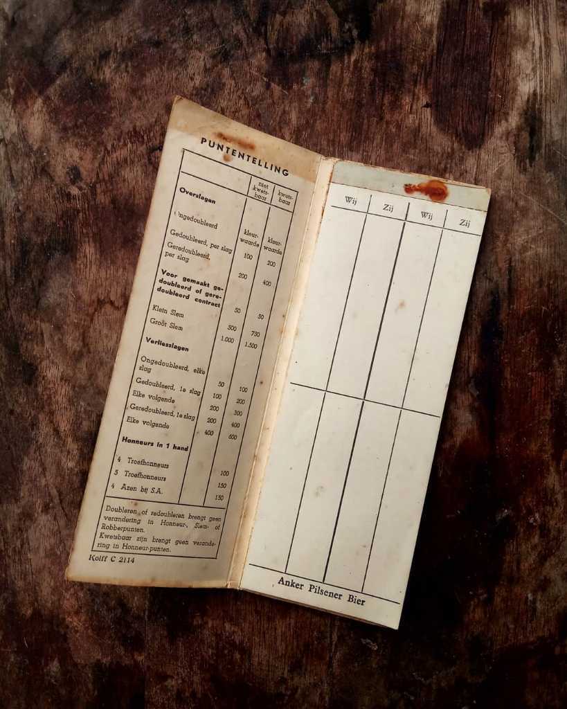 Buku scoring olahraga raga "Brigde" (Kartu)