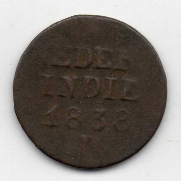 A1378 Nederlands Indies 1 Cent Tahun 1838 Bekas Sesuai Gambar