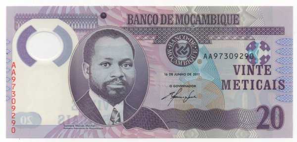 BL 2135 Mocambique 20 Meticais Polymer UNC Mulus