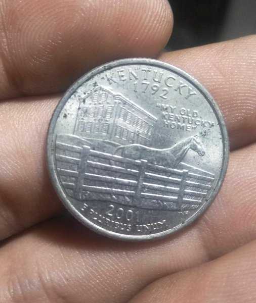 A 1978 Koin Quarter Dollar USA Negara Bagian Kentucky 2001 Bekas Pakai Kondisi Sesuai Gambar