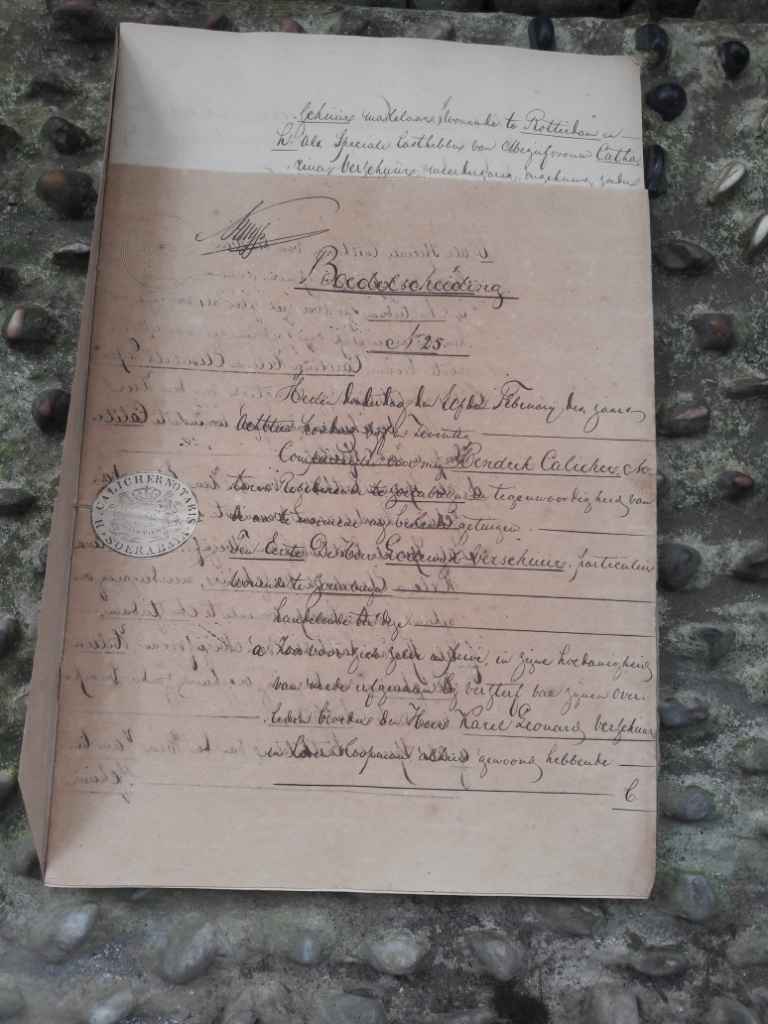 Surat Tanah/Sertifikat Tanah no.Reg 25 Tahun 1800 an