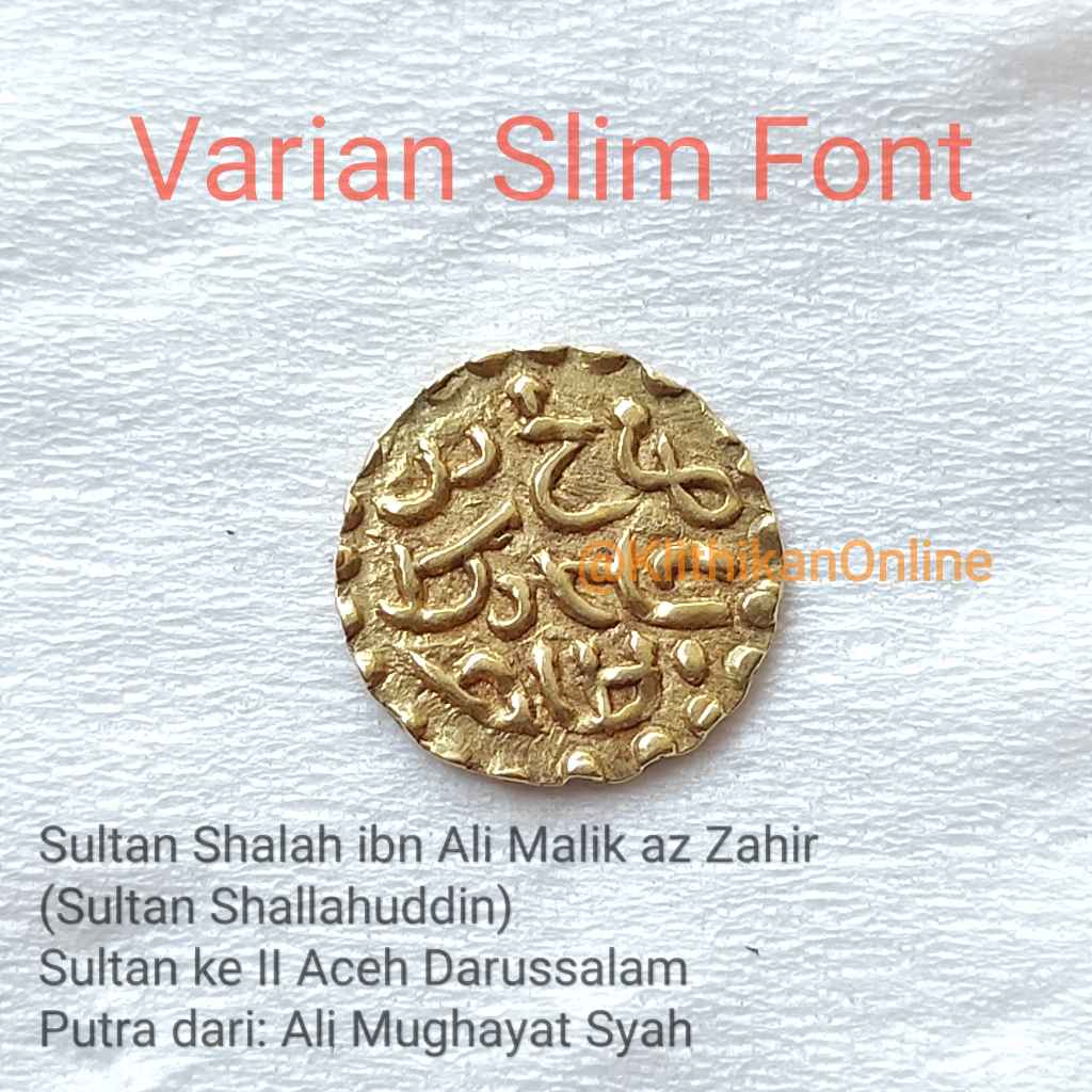 Koin Emas Dirham Aceh Sultan Shalahuddin Varian RARE [k125]