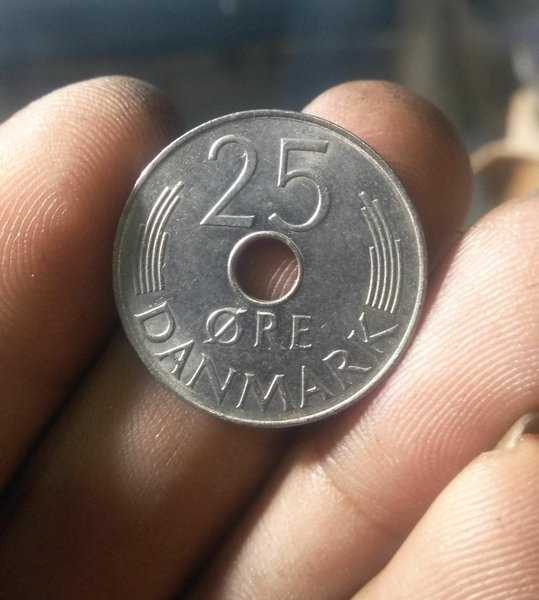 A 2241 Koin Danmark 25 Ore Tahun 1980 Kondisi Sesuai Gambar