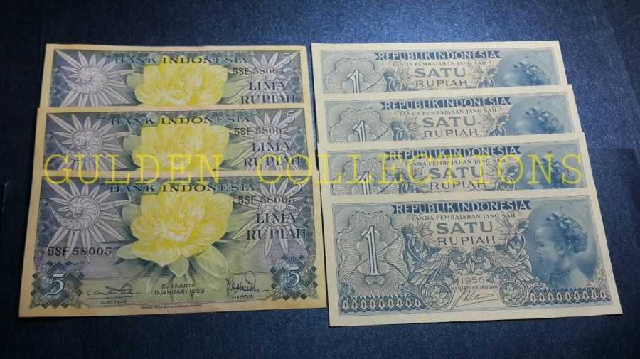 Paket Uang Kuno 19 rupiah kertas 5x3+1x4 mahar pernikahan