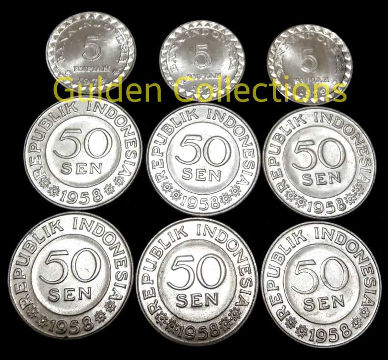 Paket Murah Uang Kuno 18 Rupiah Koin 5x3 50sx6