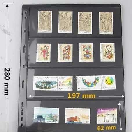 Refill uang kertas perangko mingt hitam sekat 4 baris bijian eceran