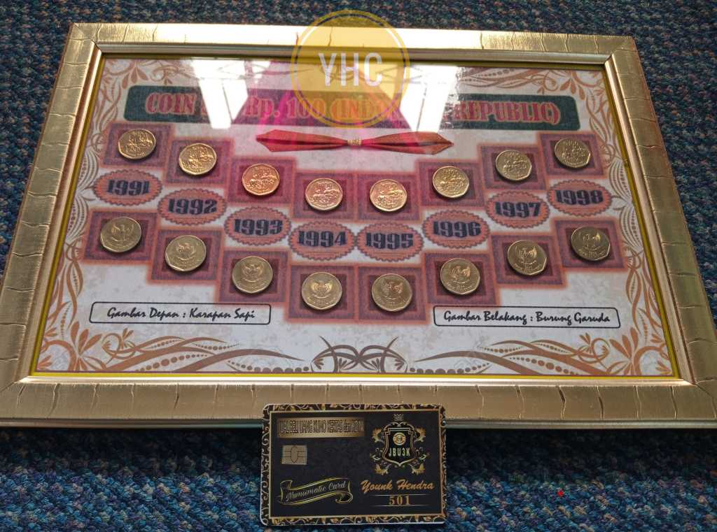 Set Uang Logam / Koin Rp. 100 Karapan Sapi (Pigura YHUL 05)