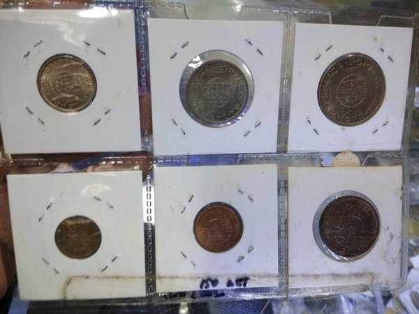 x574 set koin timor 6 keping tahin 1970 sesuai gambar
